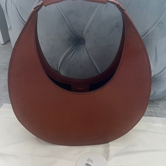 Staud Moon Bag tan lizzard embossed NWT - Picture 5 of 16